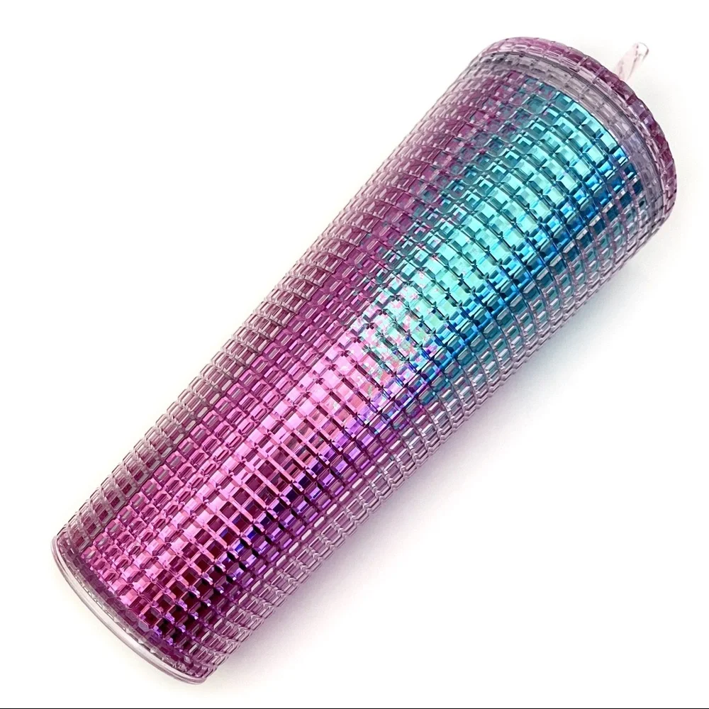Starbucks Tumbler Disco Studded Travel Cup Pink Light Blue Venti 24 fl oz Gift
